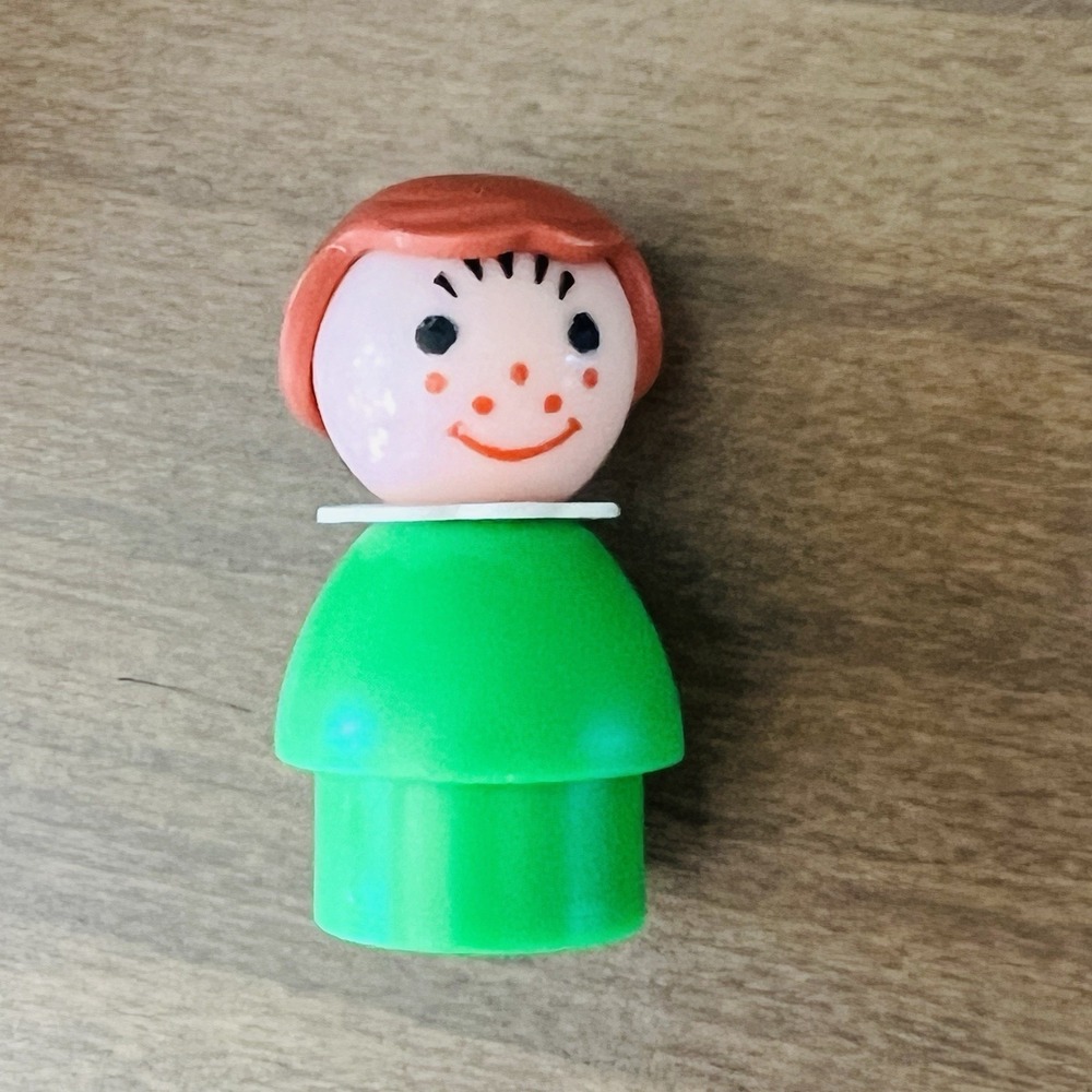Vintage Fisher Price Little People Lot‎ Nursery Set Of 3 Ride On Toys Green Girl - Picture 9 of 10